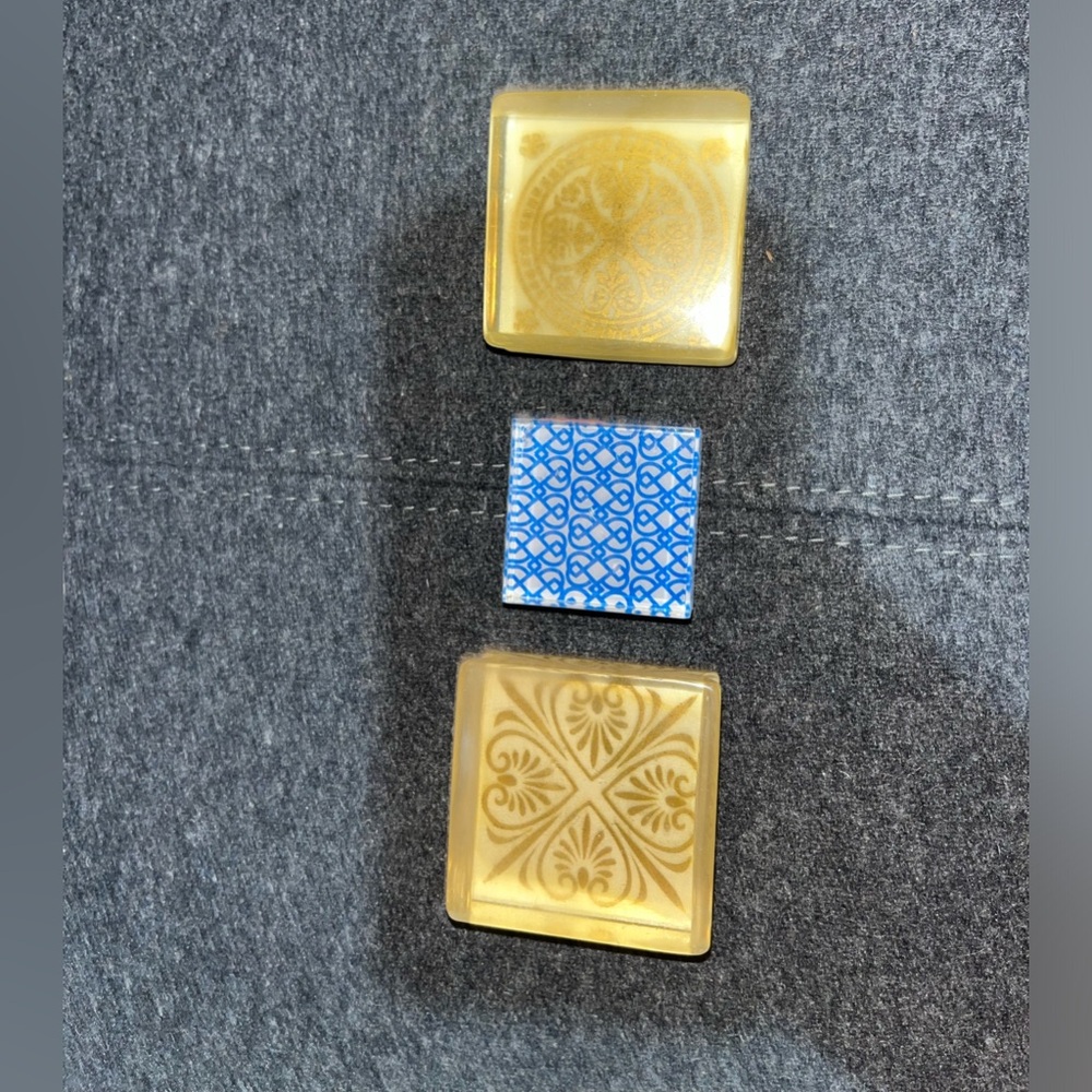 3 floral pattern stamps
